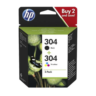 Pack Encres HP 304 - cartouches d'origine - 1 noire & 1 couleurs - 3JB05AE