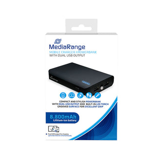 Batterie externe 8.800 mAh MediaRange Chargeur mobile - MR752