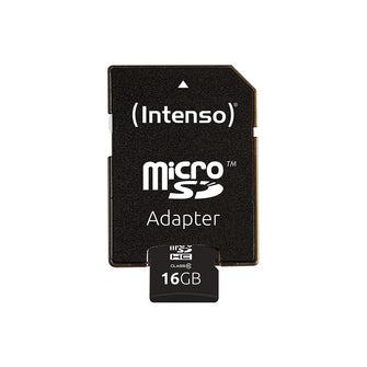 Carte Mémoire Micro SD 16Gb Intenso avec adaptateur SD-SDHC - 3413470