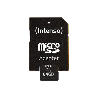 Carte Mémoire Micro SD 64Gb Intenso avec adaptateur SD-SDHC - 3413490