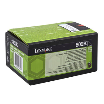 Cartouche de toner d'origine Lexmark 802K Noir - 80C20K0