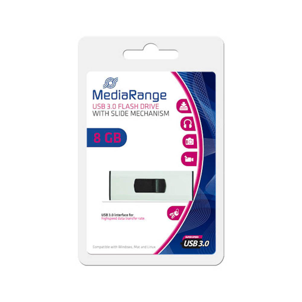Clé USB Mediarange 8 Go – Design Trombone Clipsable – Ultra Pratique (Neuf)