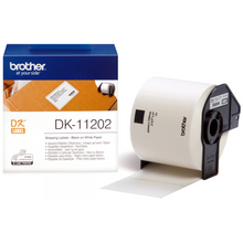 Brother DK-11202 | Ruban d'étiquettes prédécoupées pour imprimante d'étiquettes - 62x100mm