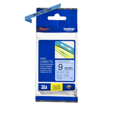 Brother - Cassette à ruban TZe-521 pour étiqueteuse Brother | 9mm x 8m | Noir sur Bleu - TZE521