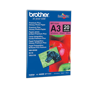 Brother - BP71GA3 | Papier photo brillant A3 - 20 feuilles