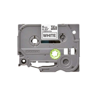 Brother - Cassette à ruban TZe-211 pour étiqueteuse Brother | 6mm x 8m | Noir sur Blanc - TZE211