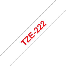 Brother - Cassette à ruban TZe-222 pour étiqueteuse Brother | 9mm x 8m | Rouge sur Blanc - TZE222