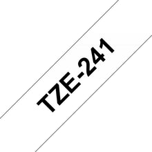 Brother - Cassette à ruban TZe-241 pour étiqueteuse Brother | 18mm x 8m | Noir sur Blanc - TZE241