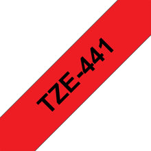 Brother - Cassette à ruban TZe-441 pour étiqueteuse Brother | 18mm x 8m | Noir sur Rouge - TZE441