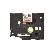 Brother - Cassette à ruban TZe-B51 pour étiqueteuse Brother | 24mm x 5m | Noir sur Orange fluorescent - TZEB51