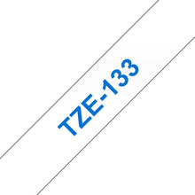 Brother -  Cassette à ruban TZe-133 pour étiqueteuse Brother | 12mm x 8m | Bleu sur Transparent - TZE133