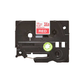 Brother - Cassette à ruban TZe-435 pour étiqueteuse Brother | 12mm x 8m | Blanc sur Rouge - TZE435